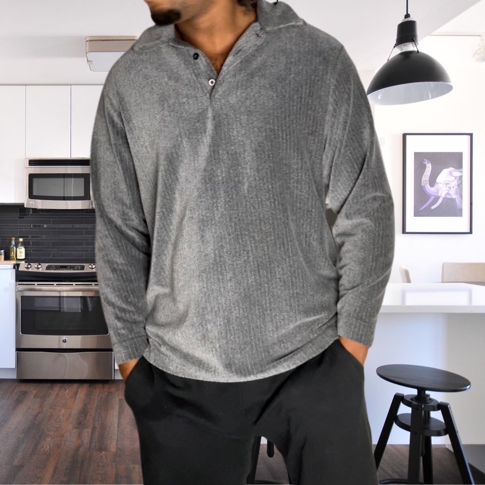 Perry Ellis Grey Polyester Sweater